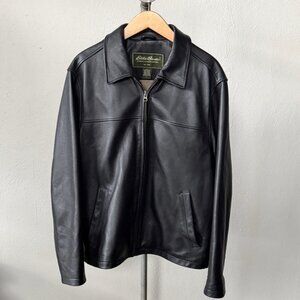 Eddie Bauer Leather Jacket Mens Large